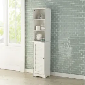 Brylanehome 196392592527 Louvre Tall Cabinet - White
