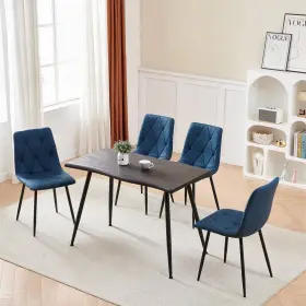 Btrpily 635407562808 4 Set Of Dining Chairs Metal Frame For Kitchen Room Technology Cloth Seat