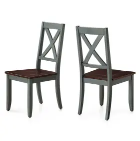Btter Homes & Gardens 826705634445 2-pack Dining Chairs Seat Solid Wood Construction Office Home Bistro Furniture