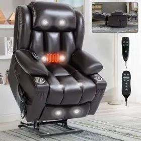 Btukrim 764859870992 Power Lift Massage And Heat Premium Okin Motor Overstuffed Chair Max 180 Re