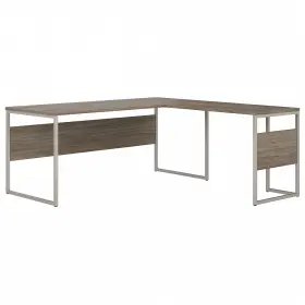 Hyb026mh Bush Business Furniture Hybrid 72 Inch W L-shaped Table Desk With Metal Legs Modern