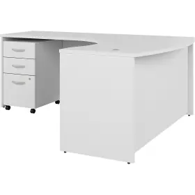 Stc065whsu Bush Business Furniture Studio C 60 Inch W Left-hand L-bow Desk With 3-drawer Mobile