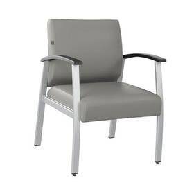Bush Industries 042976204907 Business Furniture Arrive Waiting Room With Guest Chair Light Gray Vinyl