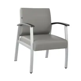 Bush Industries 042976204907 Business Furniture Arrive Waiting Room With Guest Chair Light Gray Vinyl