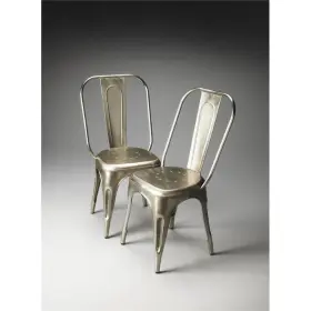 3127025 Butler Specialty Company Industrial Chic Accent Side Chair In Silver