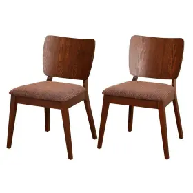 84214259 Buylateral Set Of 2 Bernard Dining Chairs Walnut -