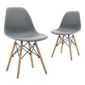 Canglong 685757239240 Modern Mid-century Shell Lounge Plastic Natural Wooden Legs For Kitchen Dini