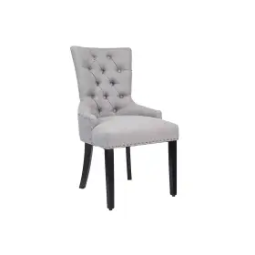 Canglong 685757239752 Modern Elegant Button-tufted Upholstered Fabric With Nailhead Trim Dining Sid