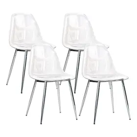 Canglong 897123201287 Acrylic Ghost Crystal Seat Modern Plastic Shell Accent Side Chairs Legs For