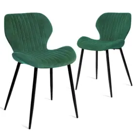 Canglong 897123201577 Dining Chairs Mid Century Modern Leisure Upholstered Metal Legs For Kitchen L