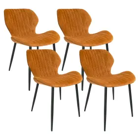 Canglong 897123201942 Modern Velvet Dining Chairs Set Of 4 Kitchen Comfortable Uphol
