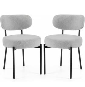 Canglong C-6209-2p-gy Dining Chairs Set Of 2 Modern Mid Century Round #208