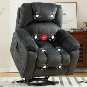 Canmov Cd0254 Large Power Lift Recliner With Massage And Heat For Elderly Heavy Duty