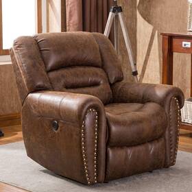 Canmov Cd9878 Electric Recliner Chair With Breathable Bonded Leather Seating Usb Port