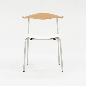 Ch88p Carl Hansen & Son 2023 Hans Wegner For Dining Chair In Oil Oak With White Leather