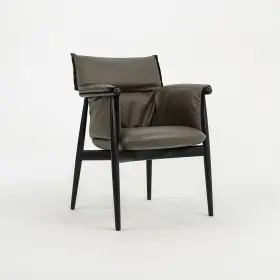 E005 Carl Hansen & Son 2022 Eoos For Embrace Dining Arm Chair In Grey Leather Model