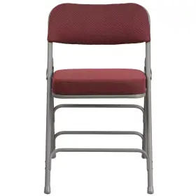 Carnegy Avenue 313046915949 Burgundy Metal Folding Chair 2-pack