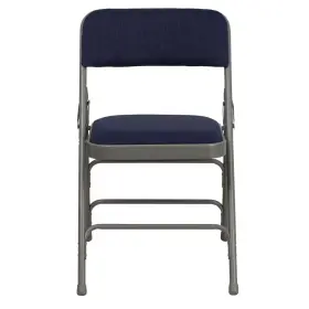 Carnegy Avenue 313108876850 Navy Fabric/gray Frame Metal Folding Chair 2-pack