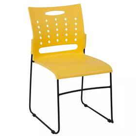 Carnegy Avenue 705353358951 Plastic Stackable Chair In Yellow