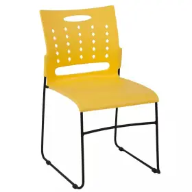 Carnegy Avenue 705353358951 Plastic Stackable Chair In Yellow