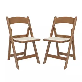 Carnegy Avenue 726084851139 Hercules Chestnut Indoor/outdoor Vinyl Seat Lightweight Wood Look Resin Dining C