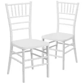 Carnegy Avenue 744110072242 White Resin Chiavari Chairs Set Of 2
