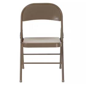 Carnegy Avenue 744110617887 Beige Metal Folding Chair 2-pack
