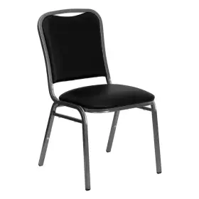 Carnegy Avenue 744110720235 Black Vinyl Banquet Chair