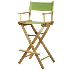 021-72 Casual Home 030159003034 230-00/021-72 30 Inch Natural Frame-lime Green Canvas Director Chair