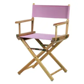 021-22 Casual Home 030159003225 200-00/021-22 Director Chair 18 Inch - Classic Height Natural Frame/pink Canvas