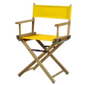 021-34 Casual Home 030159003492 200-00/021-34 Directors Chair 18 Inch - Classic Height Natural Frame/gold Canvas