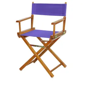 021-41 Casual Home 030159003775 200-55/021-41 Honey Oak Director Chair 18 Inch - Classic Height Oakframe/purple C