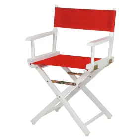 Casual Home 030159013576 White Frame/red Canvas 18 Inch Classic Height Directors-chairs