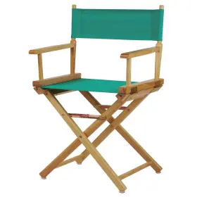 Casual Home 030159200174 18 Inch Directors Chair Natural Frame With Teal Canvas