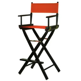 Casual Home 030159232199 30 Inch Directors Chair Black Frame-with Orange Canvas Bar Height