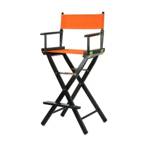 Casual Home 030159232595 30 Inch Directors Chair Black Frame-with Tangerine Canvas Bar Height
