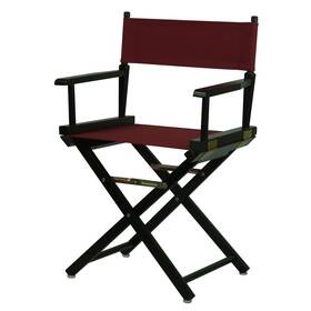 Casual Home 200-02/021-48 18 Inch Directors Chair Black Frame With Burgundy Canvas