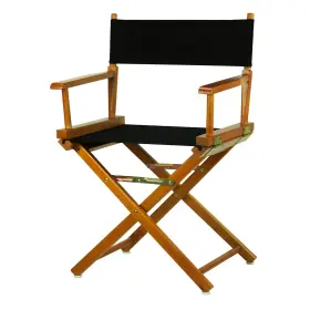 021-15 Casual Home 200-55/021-15 18 Inch Directors Chair Honey Oak Frame With Black Canvas