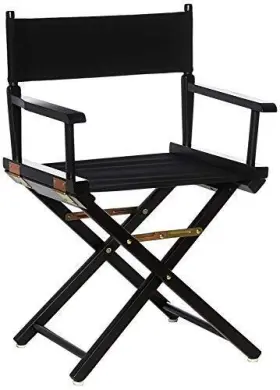 2000202115 Casual Home Directors 18 In Chair Black Frame - Solid Wood