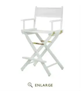220-01-021-29 Casual Home 220-01/021-29 24 Inch Directors Chair White Frame With Canvas