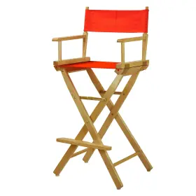 021-19 Casual Home 230-00/021-19 30 Inch Directors Chair Natural Frame-with Orange Canvas Bar Height