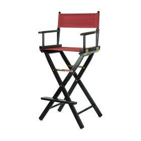 Casual Home 230-02/021-48 30 Directors Chair Black Frame-with Burgundy Canvas Bar Height