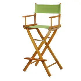 021-72 Casual Home 230-05/021-72 Honey Oak Frame-lime Green Canvas Director Chair 30 Inch - Bar Heig
