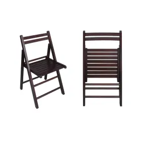 703-04 Casual Home Folding Chairs Espresso Wooden Portable 16.25 Inch H X 18 D 17 W Set Of 2