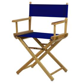 Casual Home A200-00/021-13 18 Inch Directors Chair Natural Frame-royal Blue Canvas