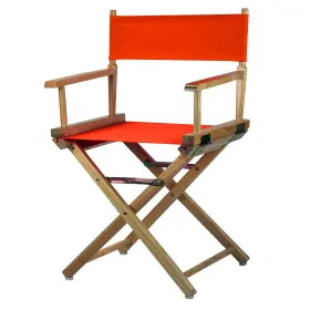 A200-00 Casual Home A200-00/021-19 18 Inch Directors Chair Natural Frame-orange Canvas