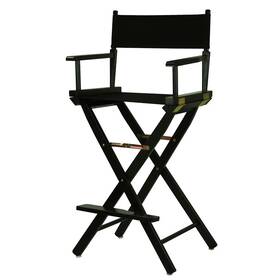 Casual Home A230-02/021-15 30 Inch Directors Chair Black Frame-black Canvas