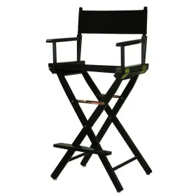 A230-02 Casual Home A230-02/021-15 30 Inch Directors Chair Black Frame-black Canvas