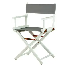 B00zz5bpsq Casual Home 18 Directors Chair White Frame Grey Canvas