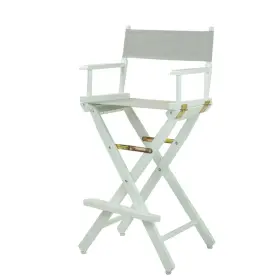 B00zz5eski Casual Home Directors Chair White Frame/gray Canvas30 - Bar Height
